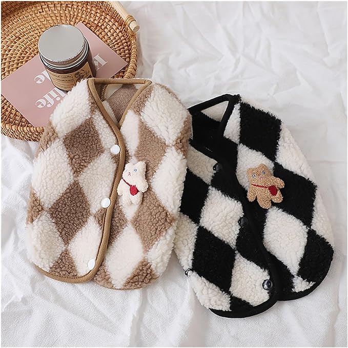 Winter Fashion Plaid Fleece Pet Vest