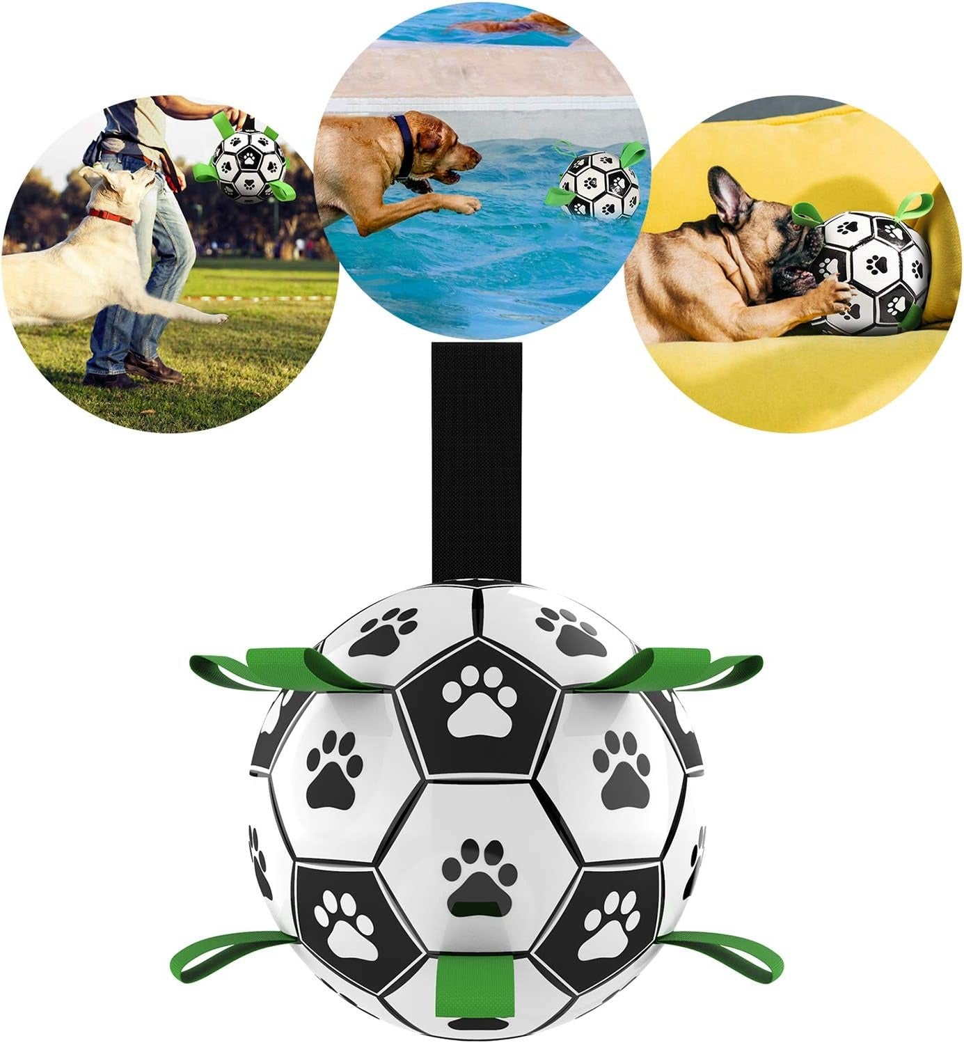 Dog Soccer Ball Toys with Straps