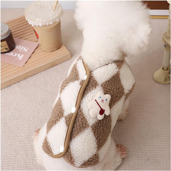 Winter Fashion Plaid Fleece Pet Vest