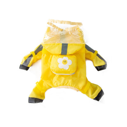 Full-Coverage Reflective Dog Raincoat with Boots