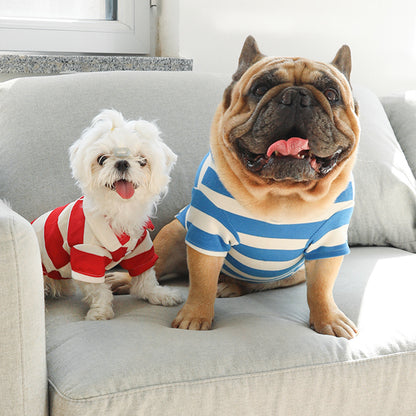 Striped Dog Polo T-Shirt