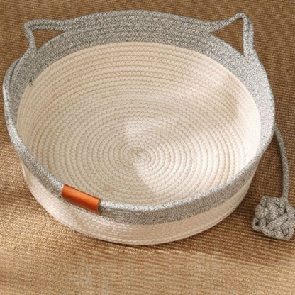 Basket Cotton Rope Woven Cat Bed