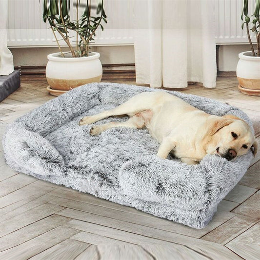 Removable Long Plush Square Pet Bed