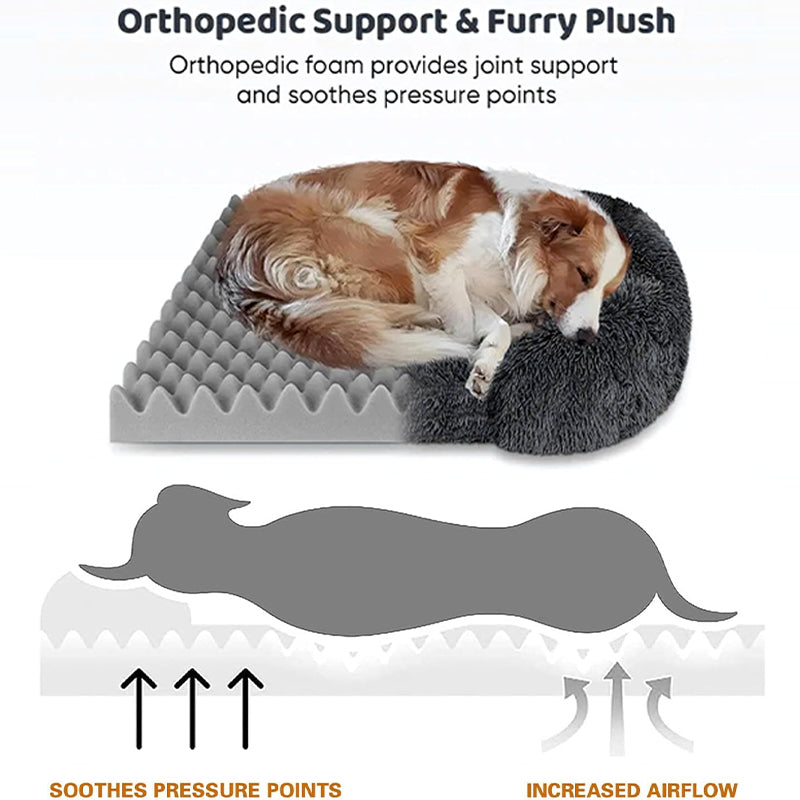 Removable Long Plush Square Pet Bed