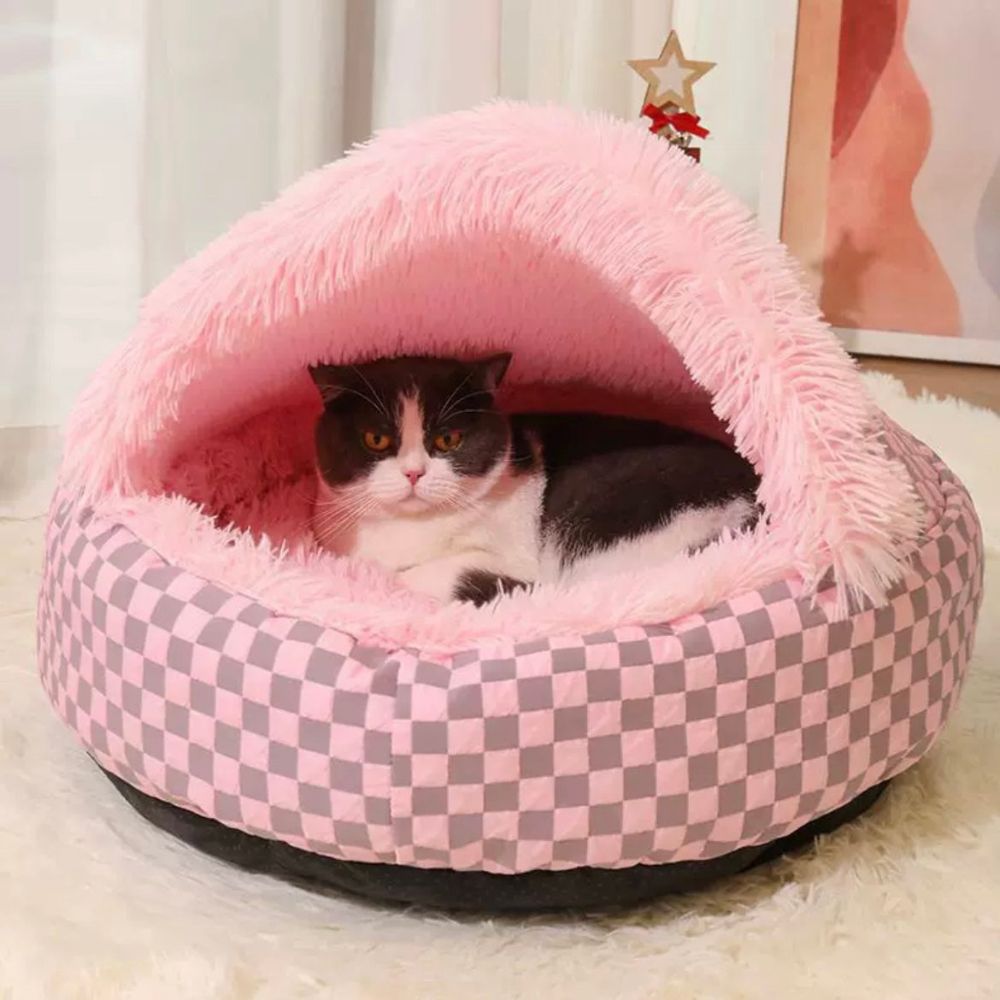 Shell-shaped Plush Cat Bed