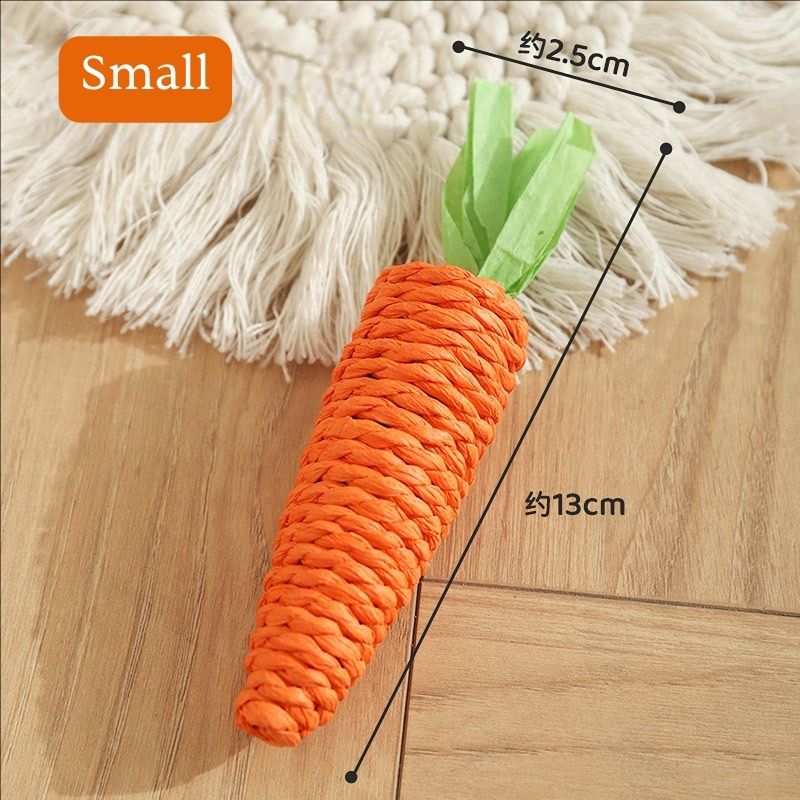 Natural Interactive Sisal Carrot Cat Toy