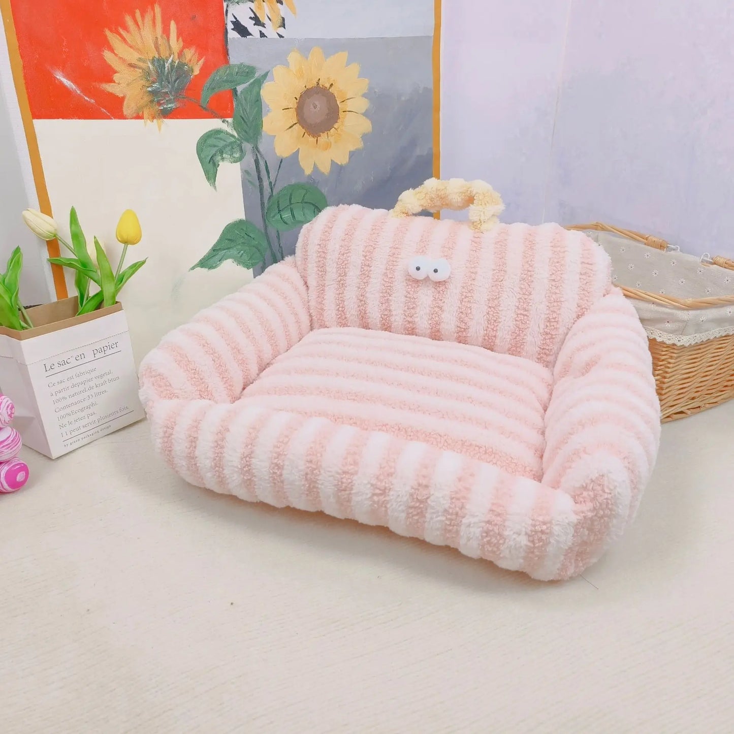 Macaroon Square Cat Bed 4 Color Mat Couch