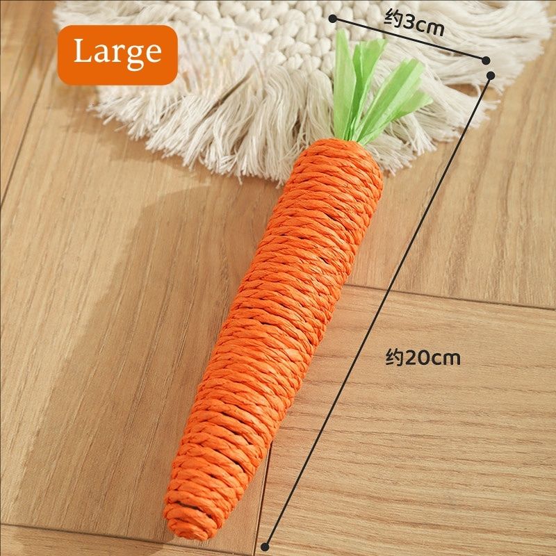 Natural Interactive Sisal Carrot Cat Toy