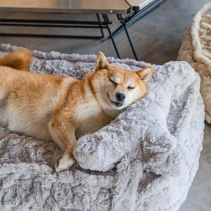 Rabbit Fur Comfort Calming Dog Bed