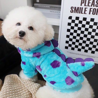 Flannel Dinosaur-shaped Pet Clothes