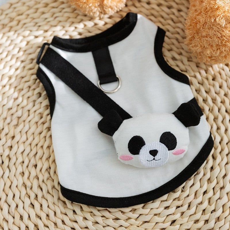 Cute Cartoon Summer Traction Vest Pet Clothes