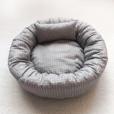 Plaid Comfy Pet Bed