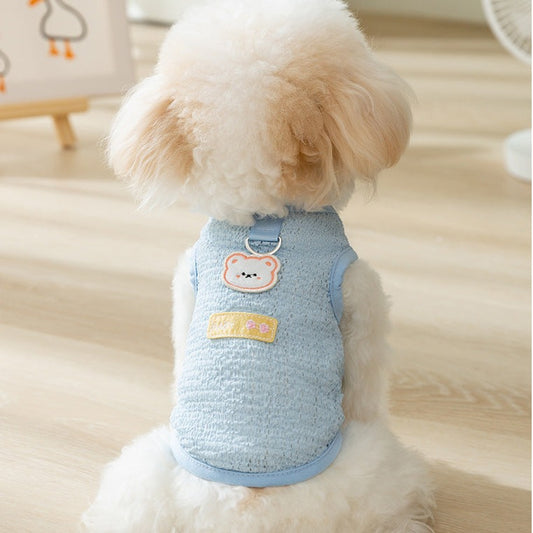 Cute Cartoon Summer Traction Vest Pet Clothes