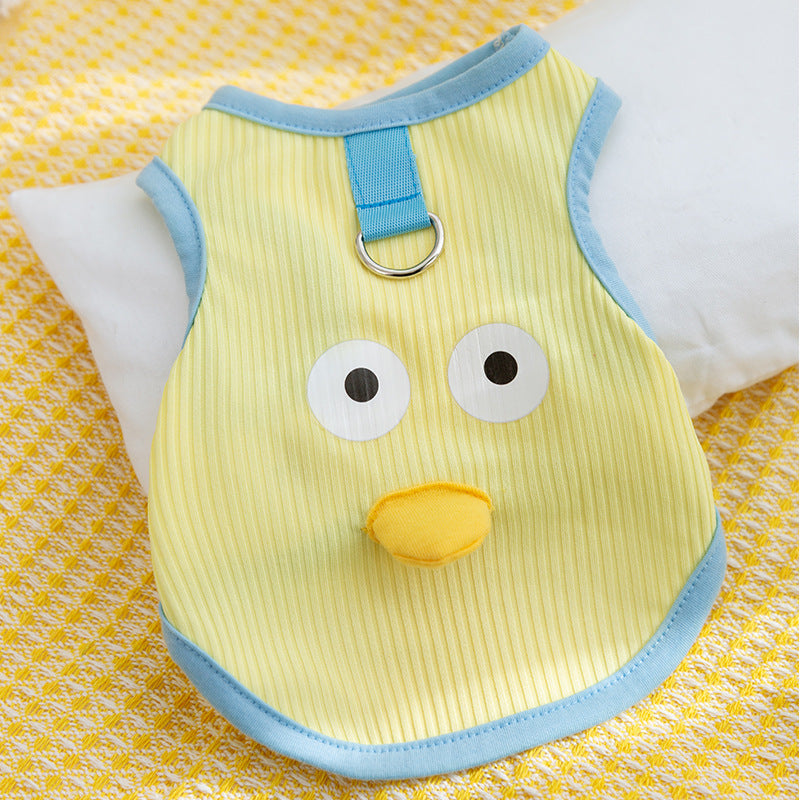 Cute Cartoon Summer Traction Vest Pet Clothes