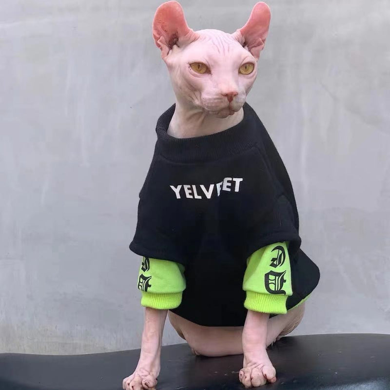 Black and Green Stitching Pet Sweatshirt