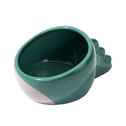 Cute Dinosaur Ceramic Cat Bowl