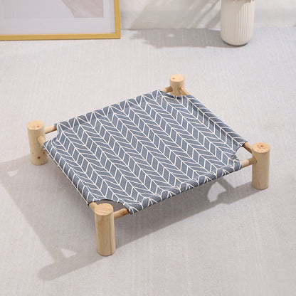 Cooling & Breathable Solid Wood Pet Bed