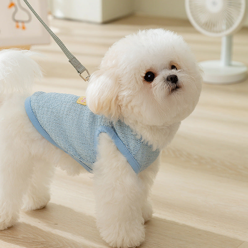 Cute Cartoon Summer Traction Vest Pet Clothes