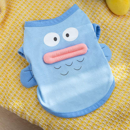 Cute Cartoon Summer Traction Vest Pet Clothes