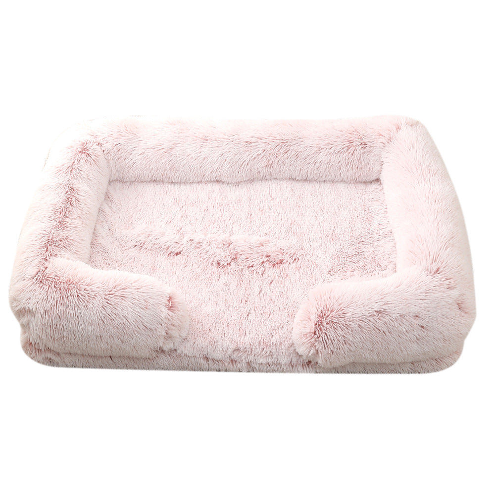 Removable Long Plush Square Pet Bed