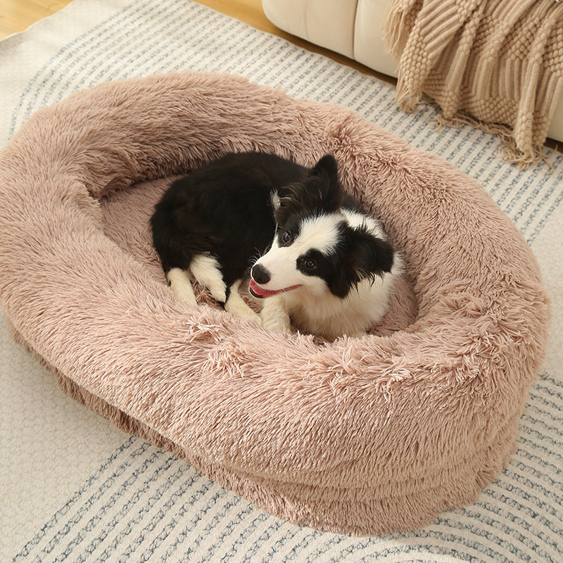 Plush Winter Warm Dog Kennel