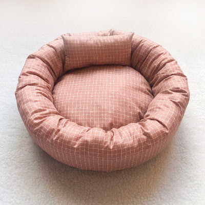 Plaid Comfy Pet Bed