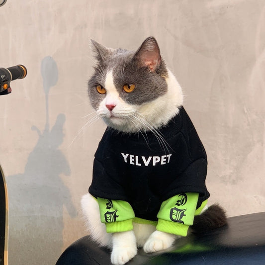 Black and Green Stitching Pet Sweatshirt