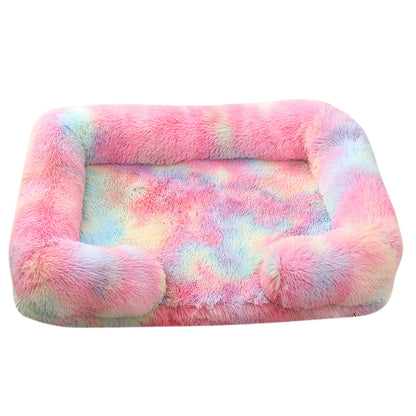 Removable Long Plush Square Pet Bed