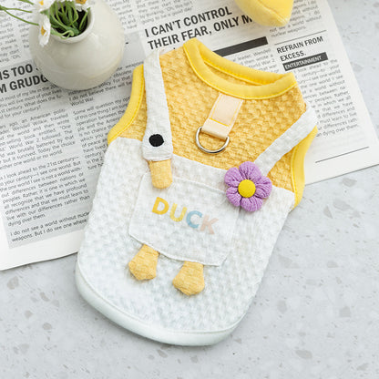 Cute Cartoon Summer Traction Vest Pet Clothes