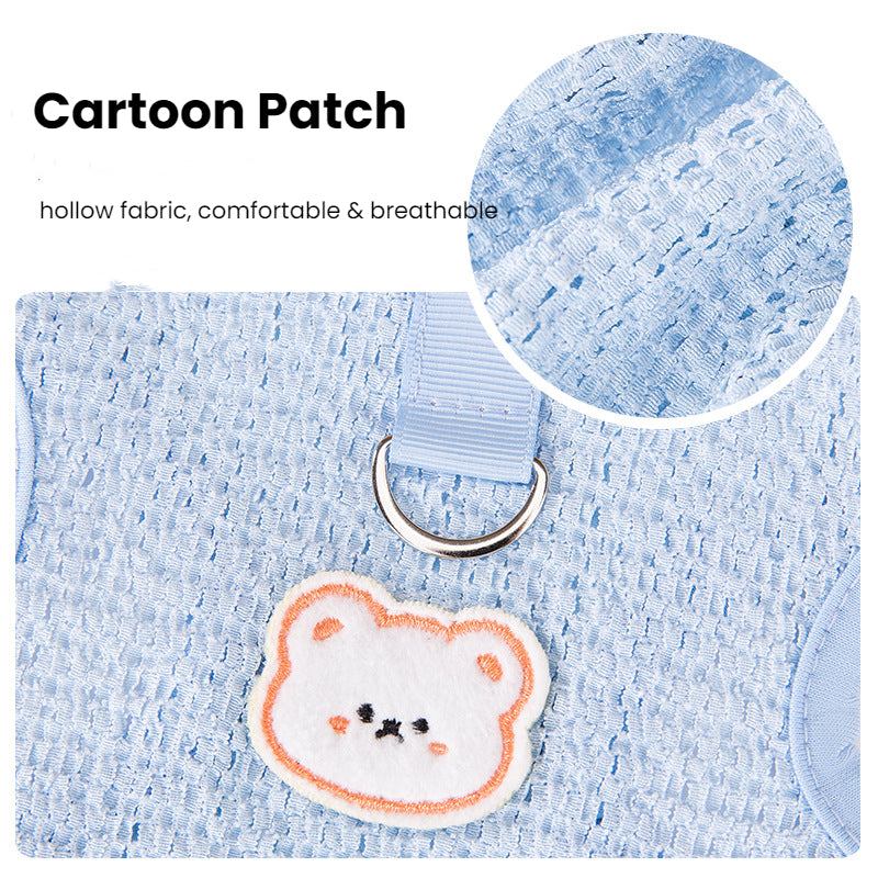 Cute Cartoon Summer Traction Vest Pet Clothes