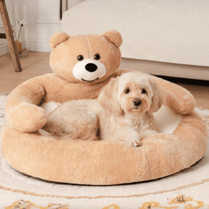 Cute Bear Hug Design Warm Pet Nest Bed