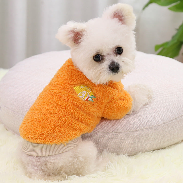 Soft Fruit Pattern Warm Pet Clothes