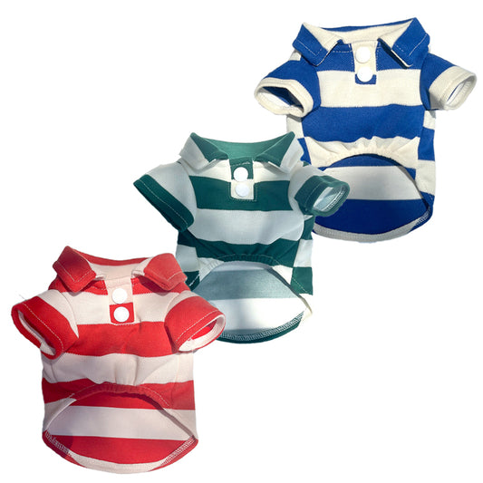 3Pack Striped Dog Polo T-Shirt