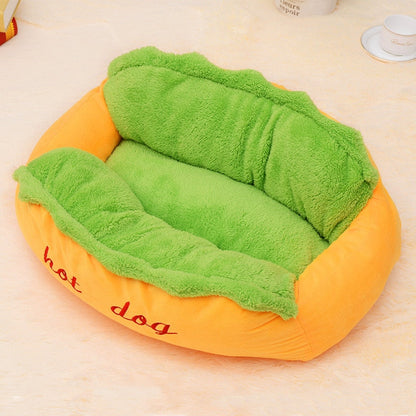 Hot Dog Design Pet Bed