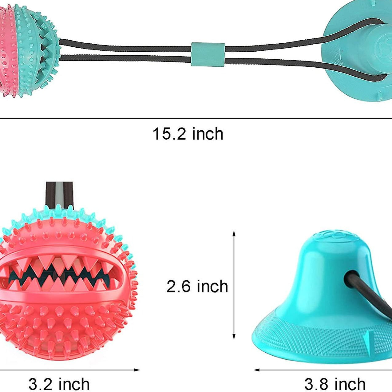 Suction Cup Dog Rope Chew Toy