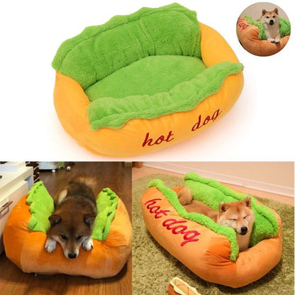 Hot Dog Design Pet Bed