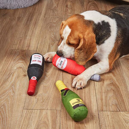 Fun Wine Bottle Shape Squeaky Dog Toy
