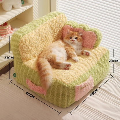 Sweet Cake Colour Lambswool Pet Sofa