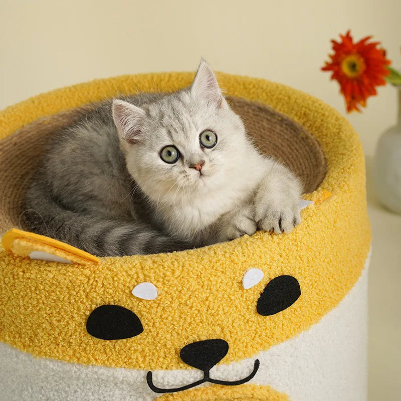 Cute Shiba Inu Cat Scratching Board Cat Nest