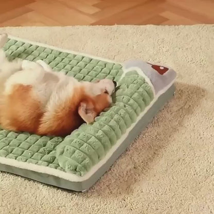 Bunny Fur Dog Pillow Bed