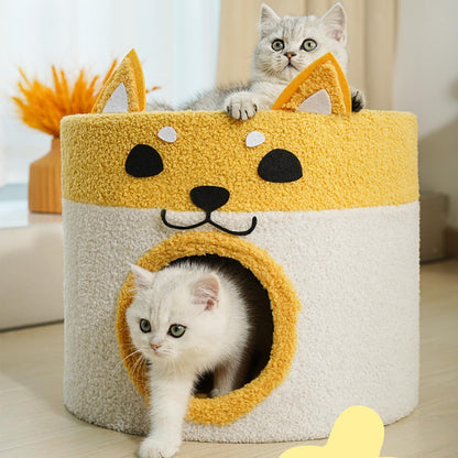 Cute Shiba Inu Cat Scratching Board Cat Nest